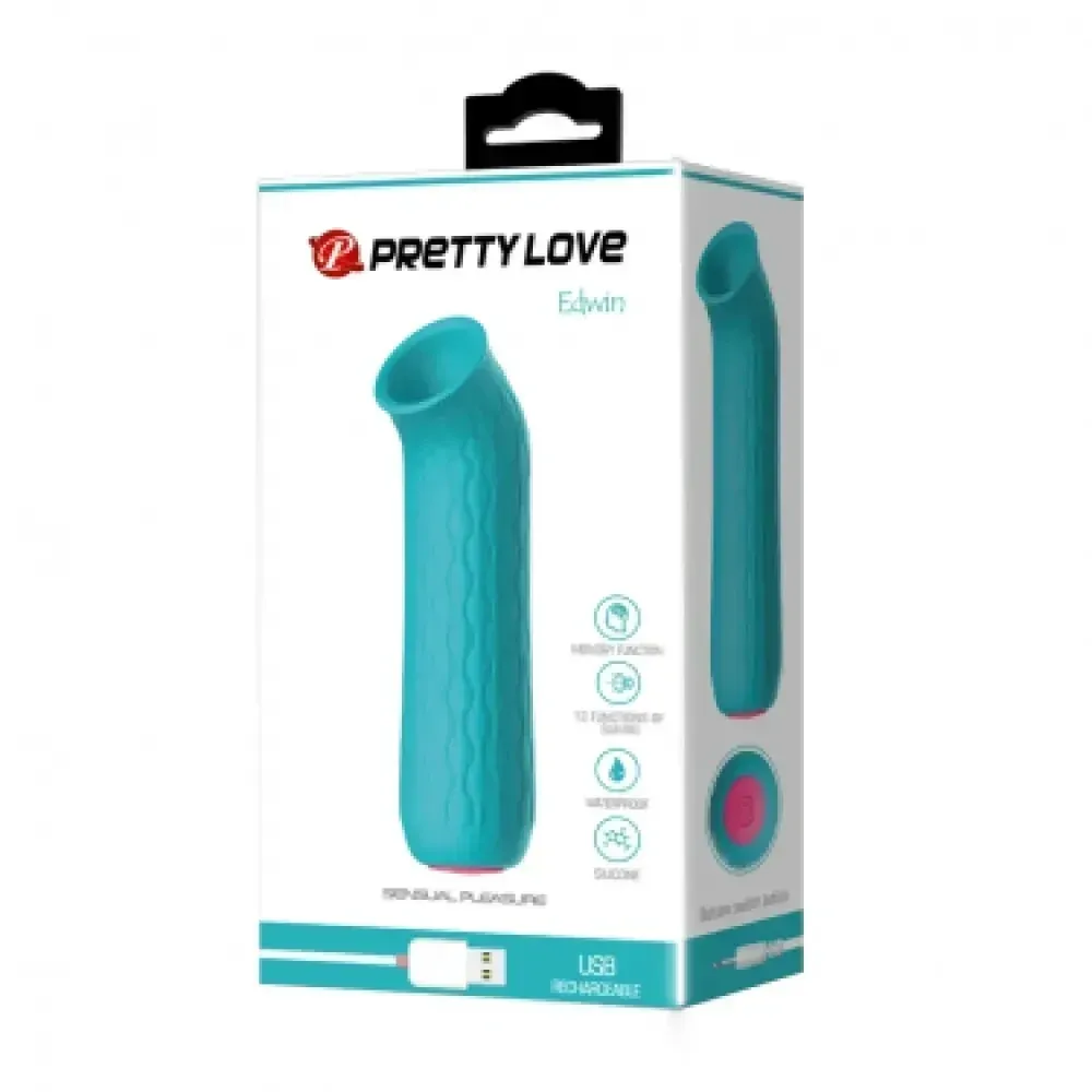 Вакуумний стимулятор Pretty Love Ford, блакитний, 11,6 × 2,3 см Sex Aura Київ - фото 2