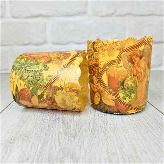 Паперова форма для пасок 100–150 г d70×h85 Вікторіанські, 50 шт/упаковка, для випічки Харків