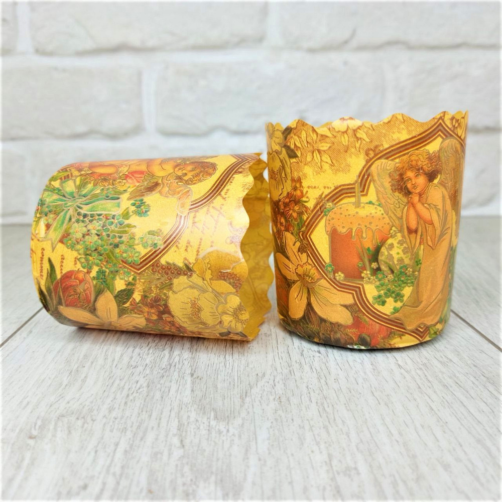 Паперова форма для пасок 100–150 г d70×h85 Вікторіанські, 50 шт/упаковка, для випічки Харків - фото 6