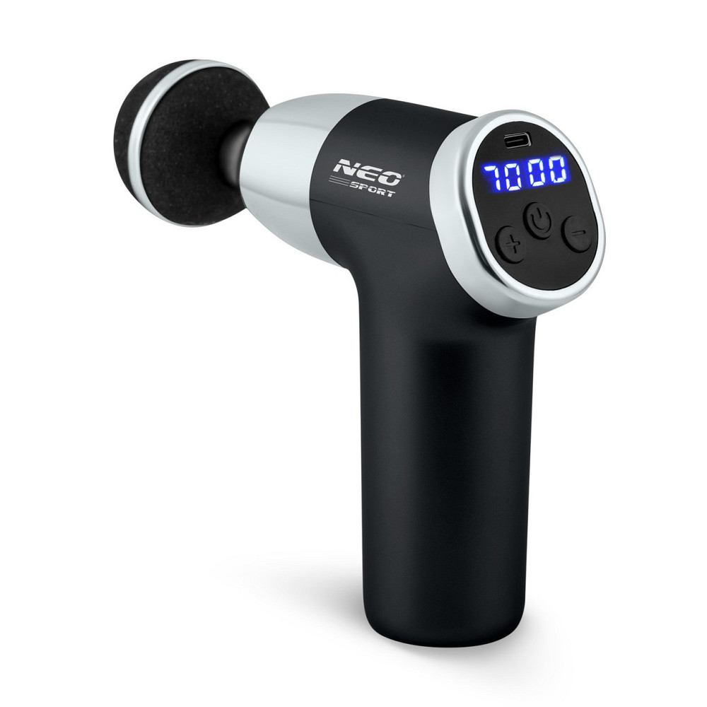 Массажный пистолет многофункциональный 8 накладок NS-500 Neo-Sport черный Киев - изображение 2