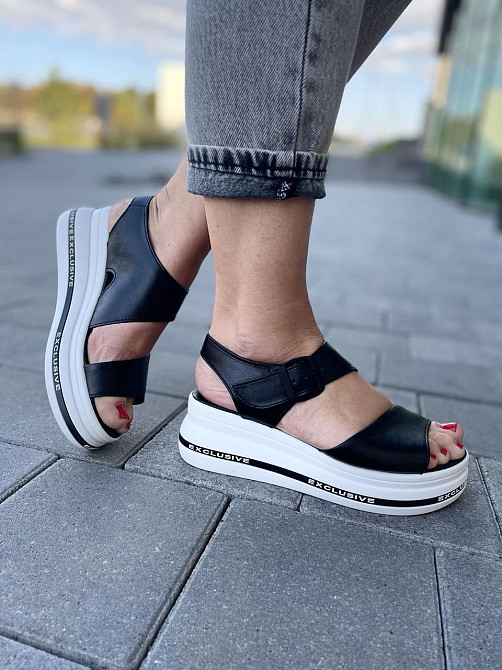 teona Босоніжки жіночі TEONA 123 чорні (літо, шкіра натуральна) (4104) Коломыя - изображение 7