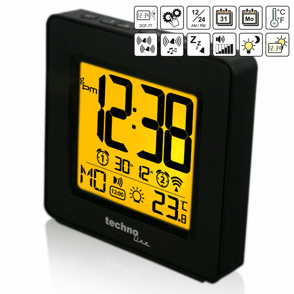 Часы настольные Technoline WT330 Black (WT330) Вінниця - фото 6