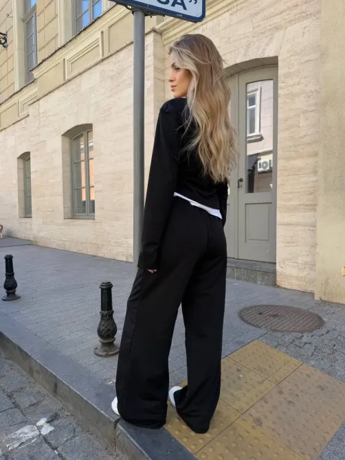 Жіночий костюм 2-ка з двунитки бежевий чорний Одеса - фото 7