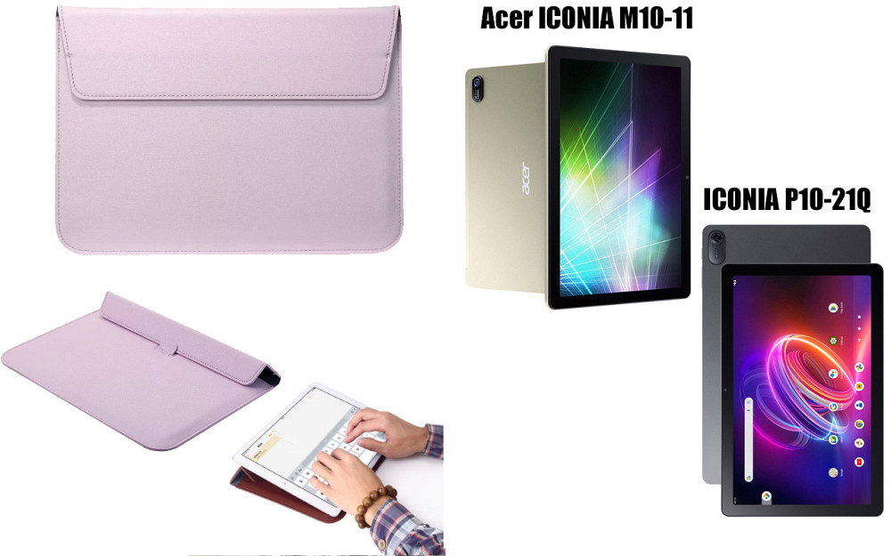 Чохол-конверт VitoCase для Acer ICONIA M10-11, ICONIA P10-21Q, з функцією підставки для планшета Фіолетовий Київ - фото 1