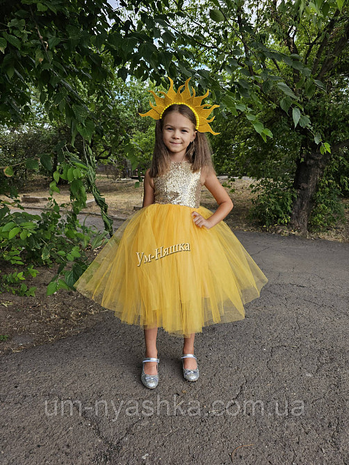Золоте нарядне плаття на дівчинку Дитячі нарядні сукні з блискітками Кривий Ріг - фото 11