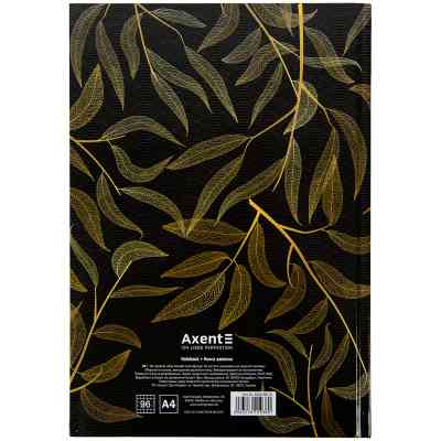 Канцелярская книга Axent Waves А4, 96 листов, клетка, черная (8422-561-A) Винница