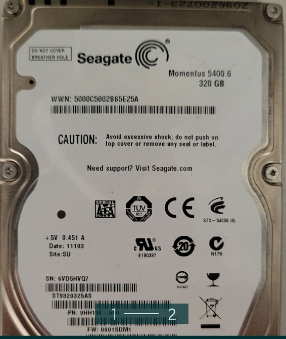 Жёсткий Диск: HDD 320Gb. Киев - изображение 2