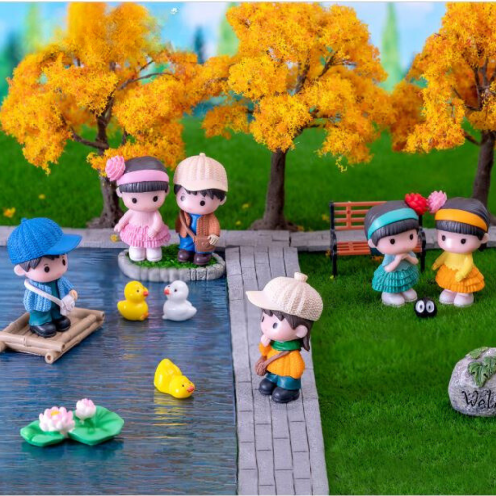 Миниатюрные фигурки детей для моделирования, песочных столов,микроландшафта, флорариума, мини-сада бирюза девочка Одесса - изображение 2