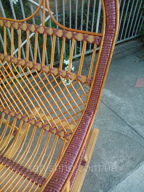 Гойдалка плетена з окантовкою з ротанга Київ - фото 6