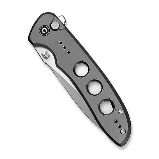 Нож складной туристический Civvi Hyperpulse, (8.9 см) 14C28N / Aluminum серый Киев