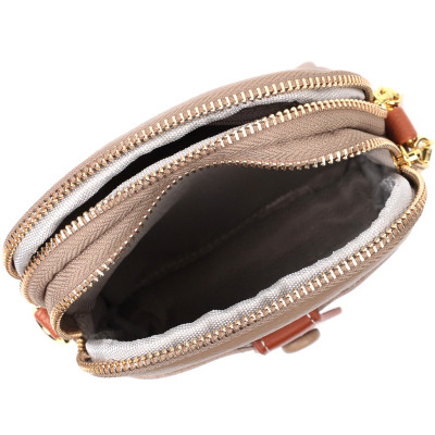 Сумка Vintage Трапеція жіноча з натуральної шкіри Бежева (22271) Вінниця - фото 10