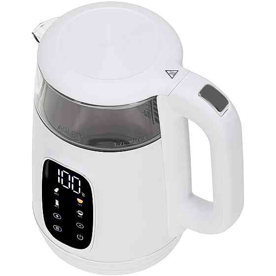 Електрочайник Adler AD 1305 white silver 1850-2200Вт/ 1.7л/ скло/ встановлення температури/ Вінниця
