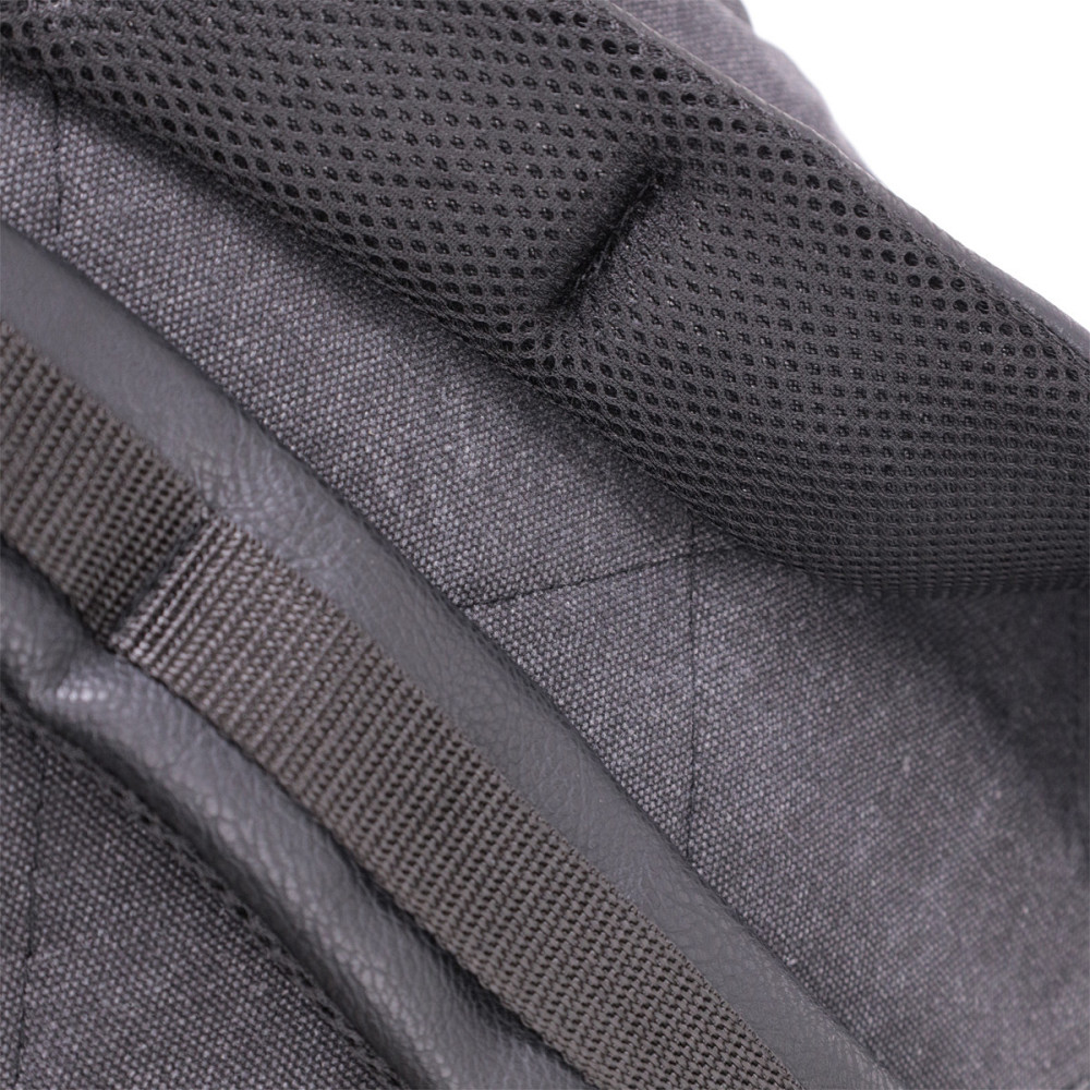 Текстильний рюкзак для ноутбука роботи навчання та міста FABRA 22583 Чорний Київ - фото 19