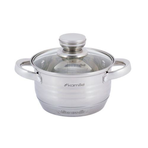 Набір каструль 6 предметів (каструлі 1,5/2/3л) нержавіюча сталь порожнисті ручки 4915 KAMILLE Житомир