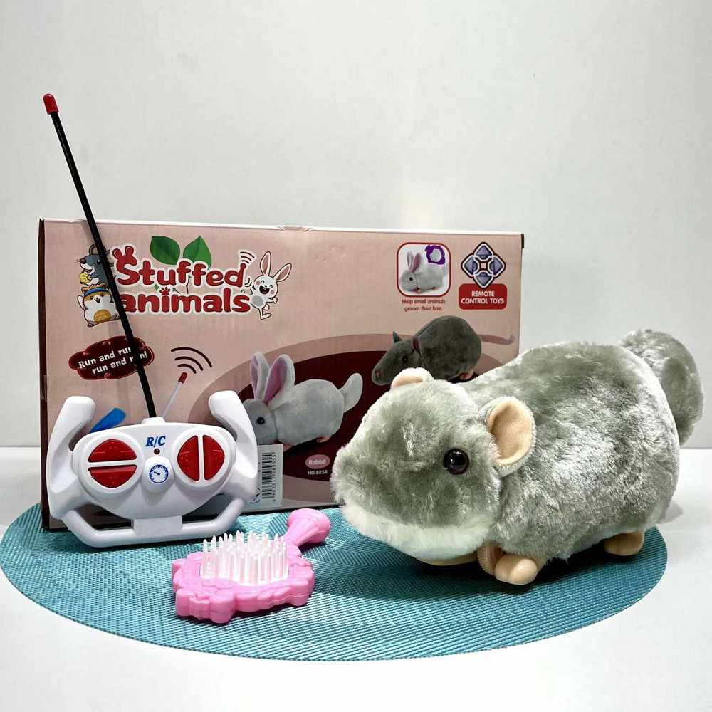 М'яка іграшка Шиншилла на радіокеруванні інтерактивна їздить 21см Сіра (8858-8068) Чернігів - фото 5