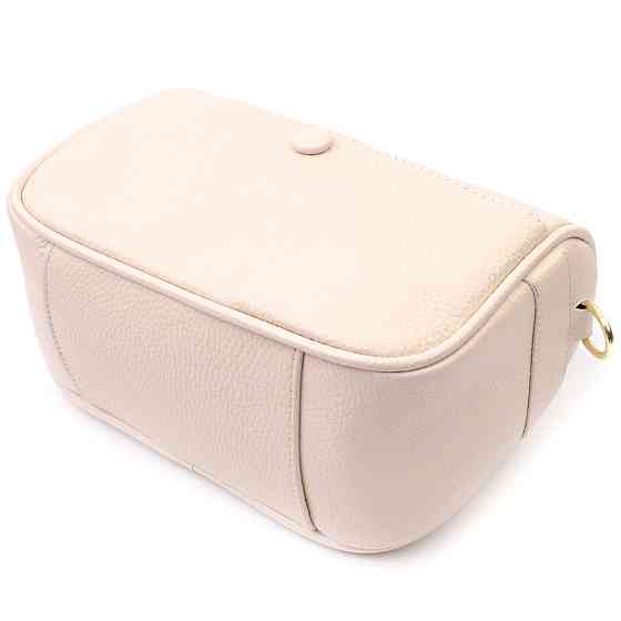 Компактна сумка крос-боді для жінок з натуральної шкіри на кожен день Біла (Vintage) Київ