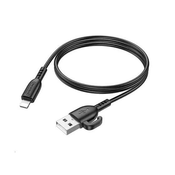 Кабель BOROFONE BX91 USB to iP 2.4A,1m, PVC, PVC connectors, Black Одесса