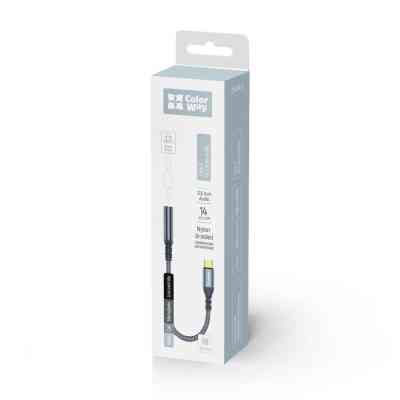 Переходник USB-C to 3.5mm F 0.14m gray ColorWay (CW-AD-CJ) Винница