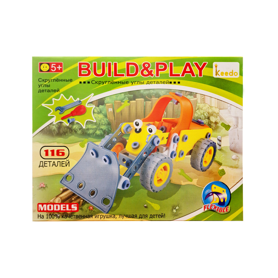 Конструктор дитячий Build&Play "Бульдозер" Keedo J-108A, 116 елементів Вінниця - фото 2