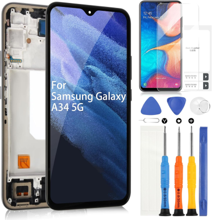 Дисплей ARSSLY для Samsung Galaxy A34 5G SM-A346 | LCD екран із сенсором, рамкою та набором інструментів, чорний Київ