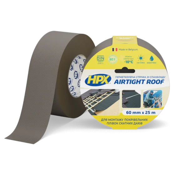 Стрічка одностороння для герметизації дахів HPX AIRTIGHT ROOF - 60 мм*25 м (AR6025) Київ