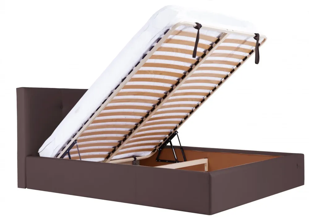 Кровать Manchester Comfort 120 х 200 см Fly 2231 С подъемным механизмом и нишей для белья Темно-коричневый Днепр - изображение 7