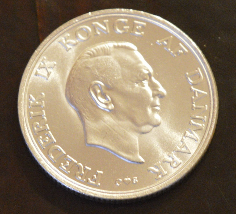 Дания 2 кроны 1958 г (Серебро) 4 Полтава - изображение 1