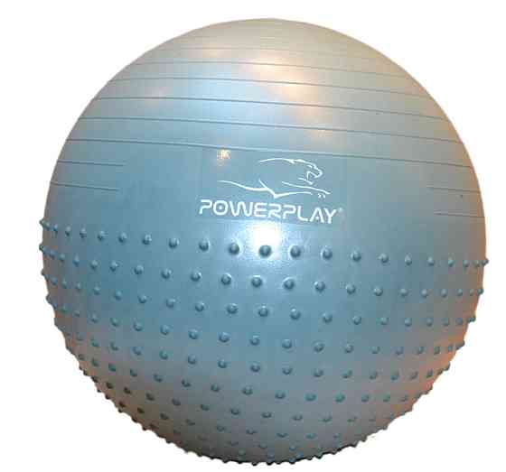 М'яч для фітнесу (фітбол) напівмасажний PowerPlay 4003 Ø65 cm Gymball Зелений + помпа Кам'янське