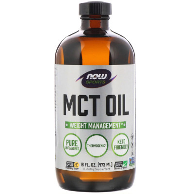 Травы Now Foods Масло МСТ, MCT Oil, Без Вкуса, 473 мл (NOW-02211) Винница - изображение 1