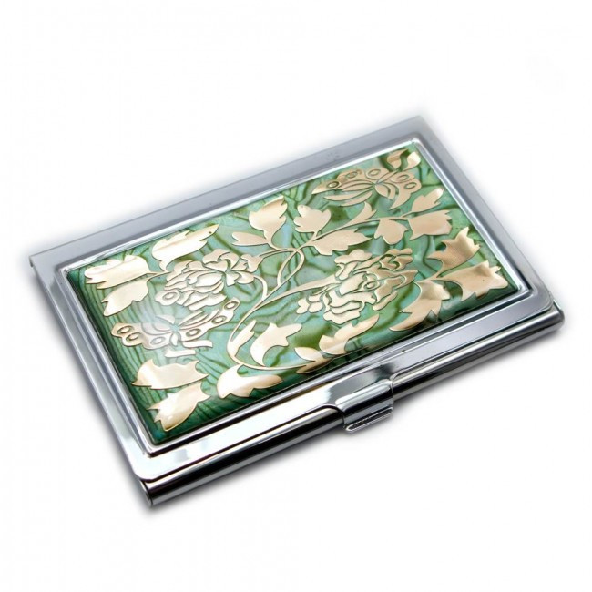 Візитниця сувенірна чоловіча срібляста Київ - фото 1