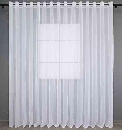 Тюль на люверсах VR-Textil н101 Шифон однотонний Білий 400х250 см (47-003) Київ