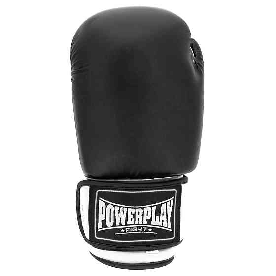 Боксерські рукавиці PowerPlay 3004 Classic Чорно-Білі 14 унцій Каменское