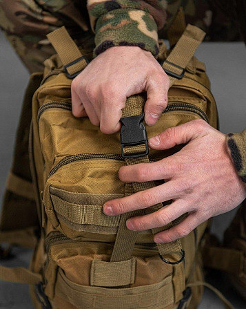 Штурмовой тактический рюкзак 25л indestructible кайот РГ6262 Киев - изображение 7