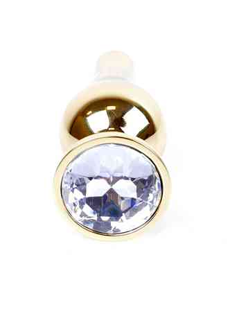 Анальна пробка - Jewellery Gold BUTT PLUG- Clear Sex Aura Київ