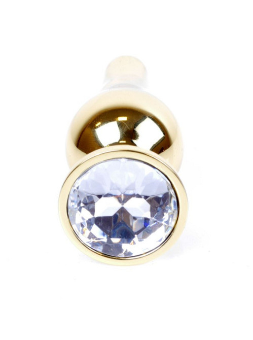 Анальная пробка - Jewellery Gold BUTT PLUG- Clear Sex Aura Киев - изображение 2