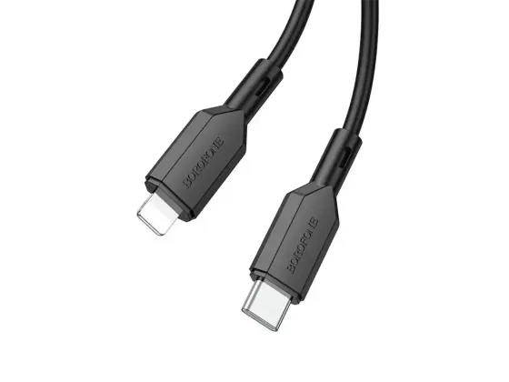 Кабель Type-C - Lightning Borofone BX70 1м PD 20W швидка зарядка для iPhone iPad шнур із чіпом білий Одеса