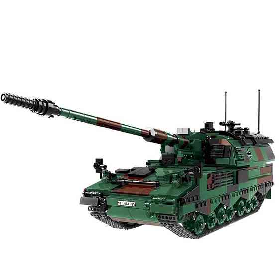 Конструктор детский.Военная машина-танк Panzerhaubitze 2000 САУ на 1345 деталей Каменец-Подольский