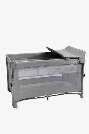 Ліжко-манеж дитяче з другим ярусом та пеленатором VELANO Tino, light grey Київ