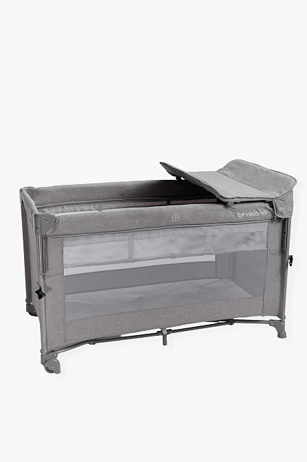 Ліжко-манеж дитяче з другим ярусом та пеленатором VELANO Tino, light grey Київ - фото 3