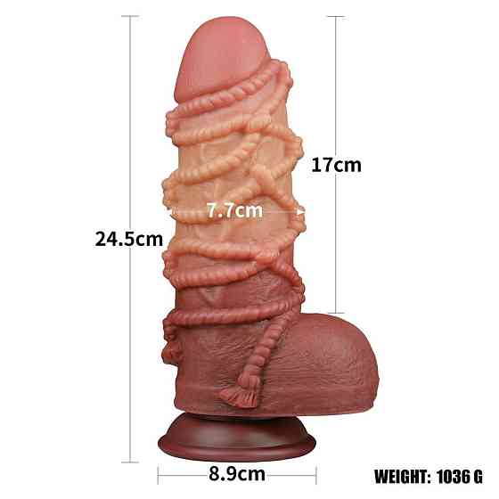 Фаллоимитатор значительного размера 9.5'' DUAL LAYERED PLATINUM SILICONE Sex Aura Киев