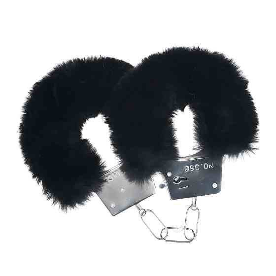 Наручники Classic Fluffy Handcuffs - Black Sex Aura Київ