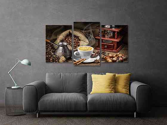 Модульна картина у вітальню/ спальню  Аромат кави      Art-554_3 100x150 см Київ