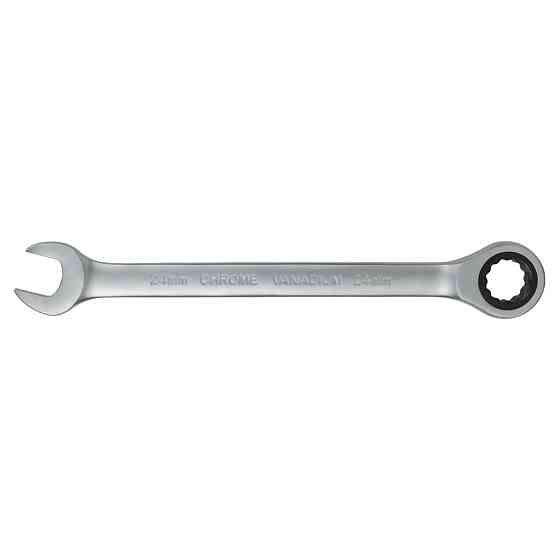 Ключ рожково-накидный трещеточный 24мм CrV polished SIGMA (6022241) Ровно