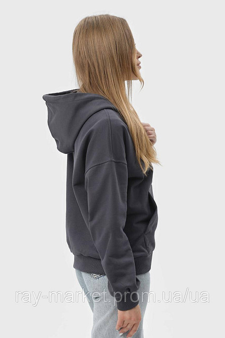 Худі на блискавці жіноче базове RAY PREMIUM LOOSE темно-синє (U0409W-Navy Blue) M Київ - фото 3