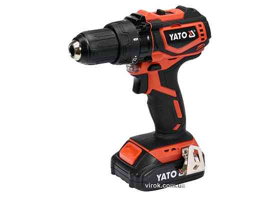 Шуруповерт-дриль безщітков. акумул. Li-Ion YATO: U= 18В, крутн.мом.- 42 Нм, 2АГод, патрон Ø≤13мм [4] Одесса