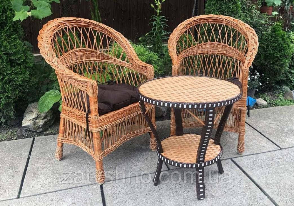 Комплект плетених меблів з овальним столом із лози Київ - фото 9