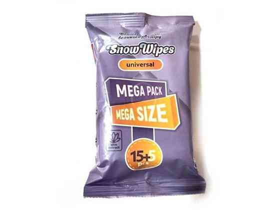 Вологі серветки 155шт Mega pack universal ТМ SNOW WIPES Київ