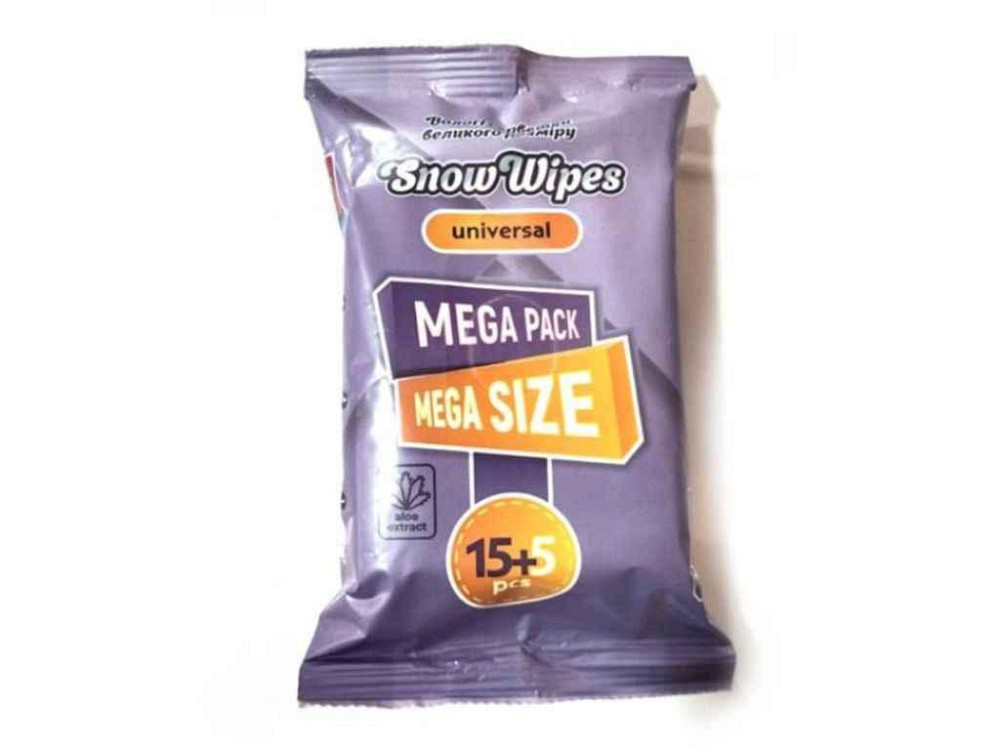 Вологі серветки 155шт Mega pack universal ТМ SNOW WIPES Київ - фото 1