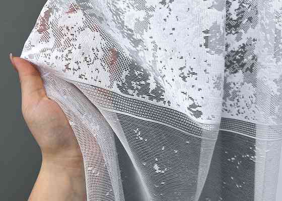 Тюль VR-Textil 2006т Жаккард мрамор Белый 300х180 см (42-1079) Киев
