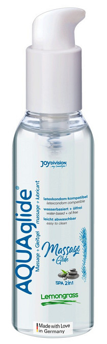 Лубрикант AQUAglide Massage+Glide Lemongrass, 200ml Sex Aura Киев - изображение 1